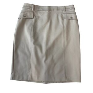 White House Black Market Classic Beige Pencil Skirt size 6